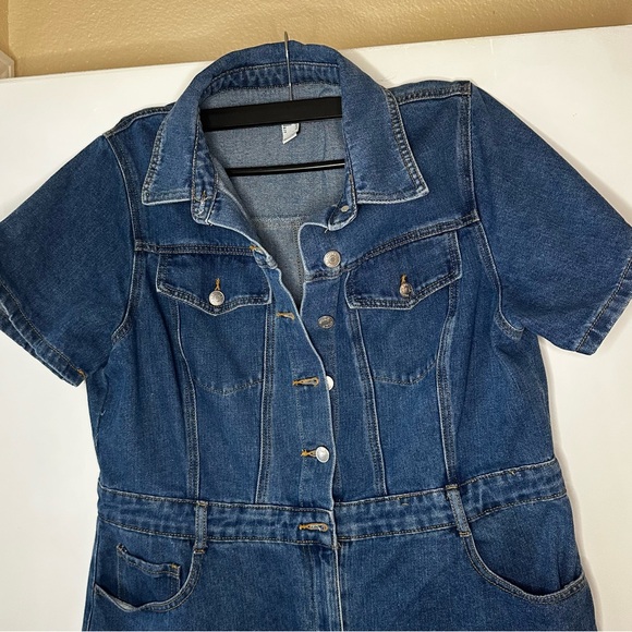 Forever 21 denim jean mini dress - Picture 3 of 8